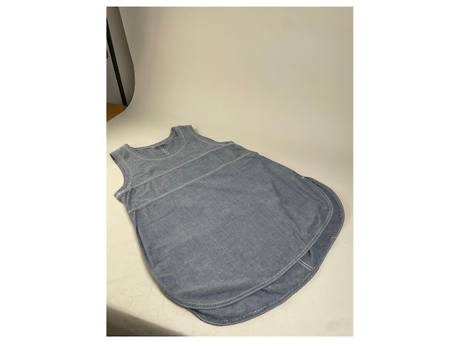 Vintage Issey Miyake Baumwoll-Tunika Hellblau M - Ansicht 4