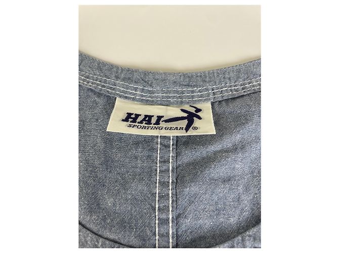 Vintage Issey Miyake Baumwoll-Tunika Hellblau M - Ansicht 5