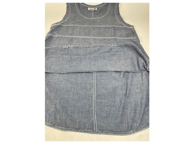 Vintage Issey Miyake Baumwoll-Tunika Hellblau M - Ansicht 6