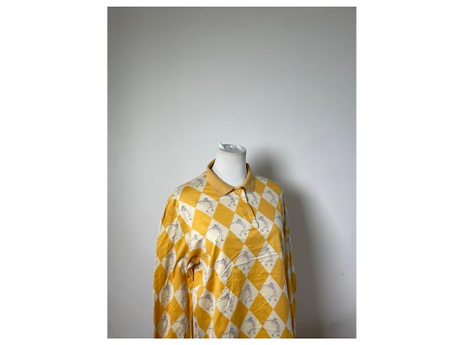 Polo in Cotone Vintage Dior Giallo Crema L - vista 7