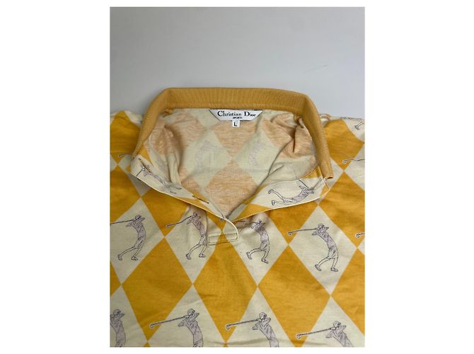 Polo in Cotone Vintage Dior Giallo Crema L - vista 8