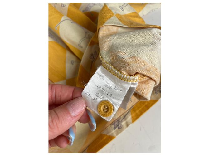 Polo in Cotone Vintage Dior Giallo Crema L - vista 9