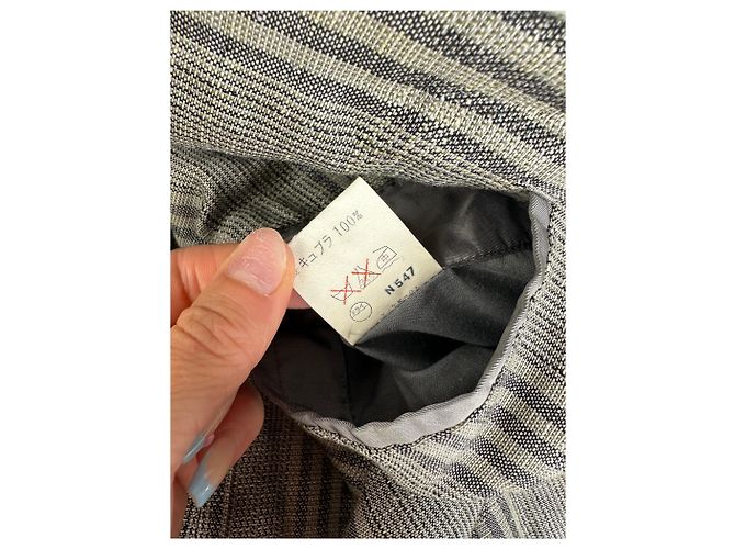 Blazer Vintage Dior in lana e lino da uomo Grigio Nero M - vista 10