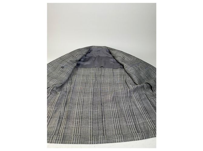 Blazer Vintage Dior in lana e lino da uomo Grigio Nero M - vista 4