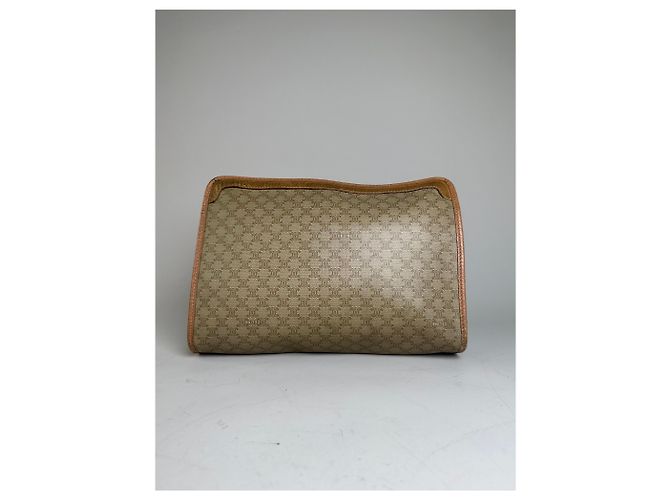 Triomphe Céline Vintage Celine Monogram Canvas Clutch Bag Beige Braun - Ansicht 2