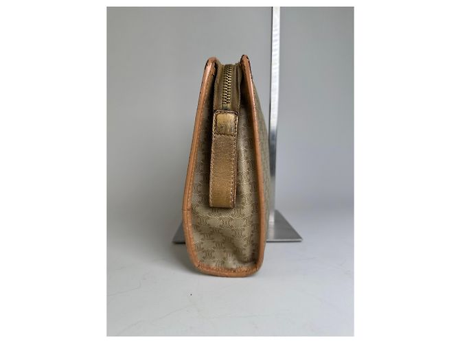 Triomphe Céline Vintage Celine Monogram Canvas Clutch Bag Beige Braun - Ansicht 6
