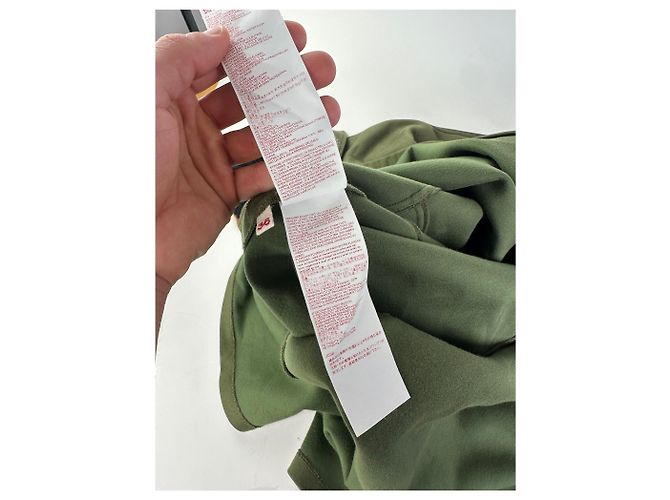 Vintage Marni Wollmischungs-Strickkragenkleid Olive Black S - Ansicht 10