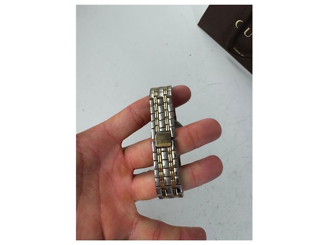 Vintage Gucci Web Stripe Armbanduhr Grün Rot Gold - Ansicht 3
