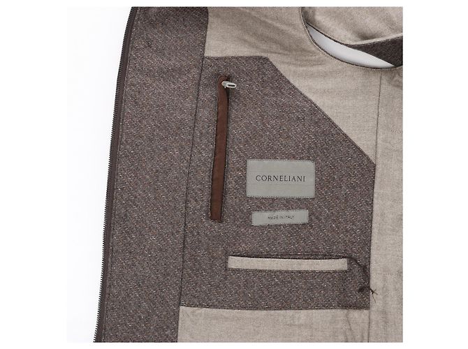 Corneliani Seide-Kaschmir Weste, Größe 50 IT Braun - Ansicht 4