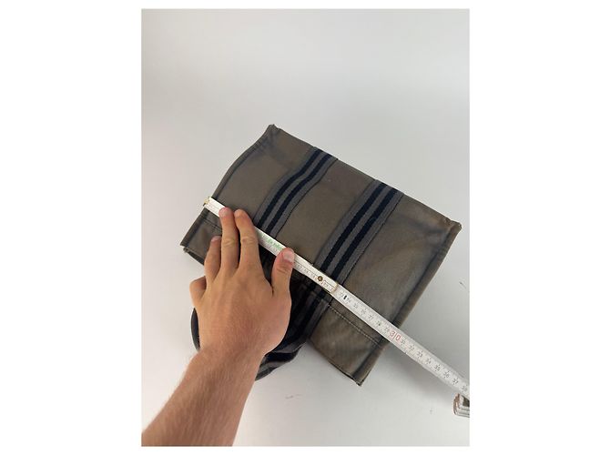 Hermès Vintage Hermes Canvas Mini Tote Grau - Ansicht 11