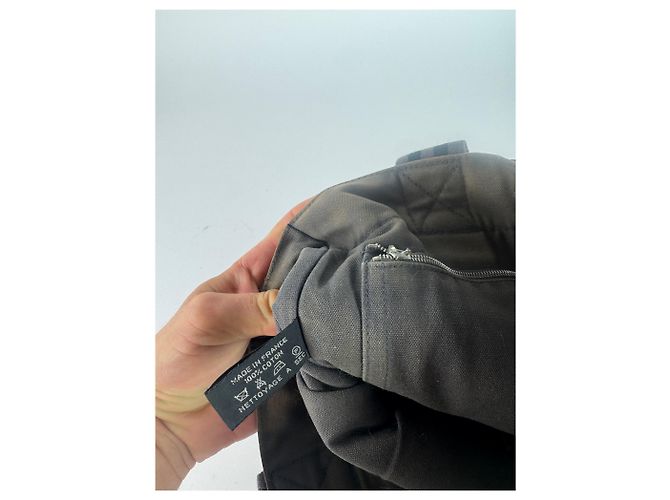 Hermès Vintage Hermes Canvas Mini Tote Grau - Ansicht 5