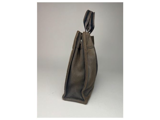 Hermès Vintage Hermes Canvas Mini Tote Grau - Ansicht 9