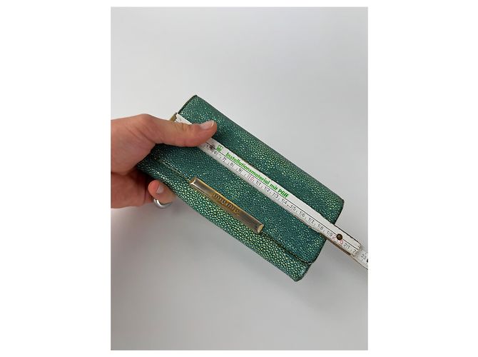 Vintage Miu Miu Leather Wallet Turquoise Blue - view 4