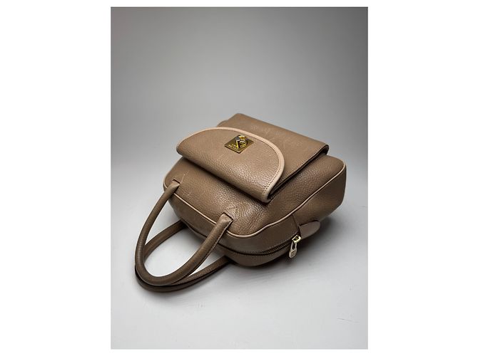 16 Céline Vintage Celine Paris Leder Tasche Hellbraun - Ansicht 10