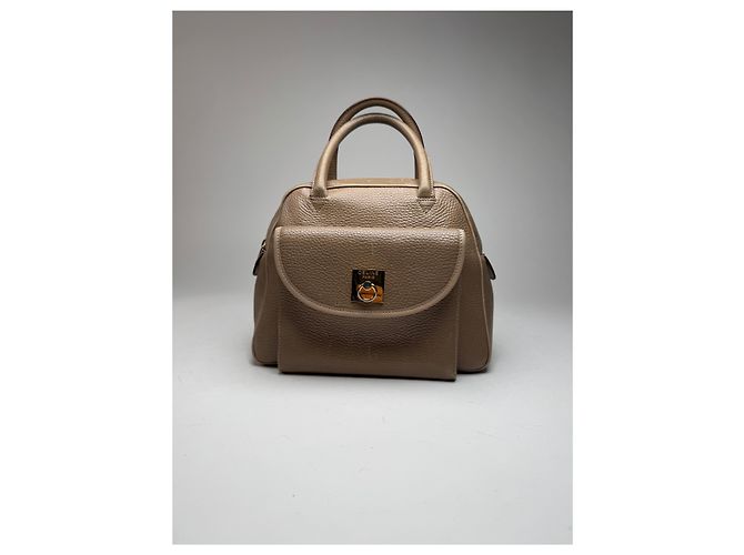 16 Céline Vintage Celine Paris Leder Tasche Hellbraun - Ansicht 15