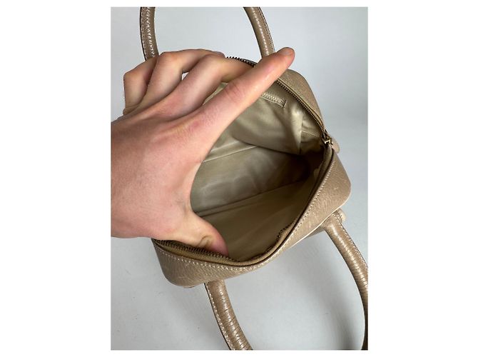 16 Céline Vintage Celine Paris Leder Tasche Hellbraun - Ansicht 3