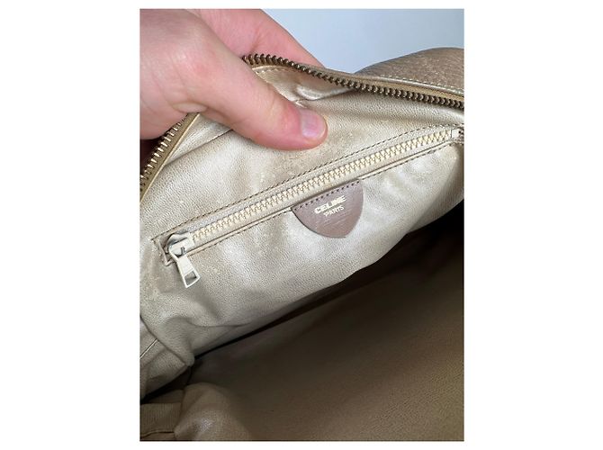 16 Céline Vintage Celine Paris Leder Tasche Hellbraun - Ansicht 4
