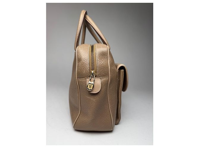 16 Céline Vintage Celine Paris Leder Tasche Hellbraun - Ansicht 6