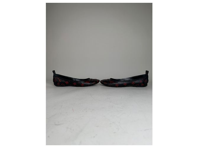 Ballerine Vintage Louis Vuitton Monogram Canvas Nero Rosso EU38.5 - vista 2