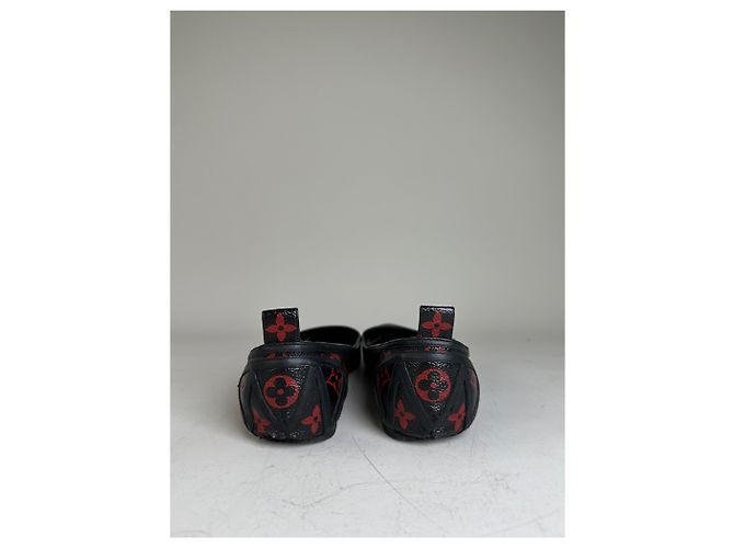 Ballerine Vintage Louis Vuitton Monogram Canvas Nero Rosso EU38.5 - vista 6