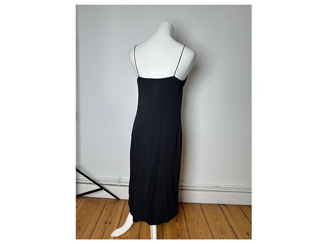 Vintage Loewe Seidenkleid Schwarz S - Ansicht 3