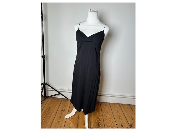 Vintage Loewe Seidenkleid Schwarz S - Ansicht 9