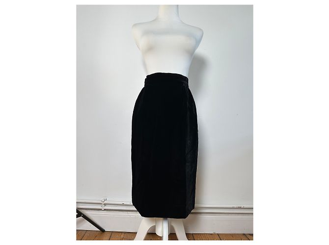 Gonna di velluto vintage Dior Nera c. anni 2000 M Nero - vista 11