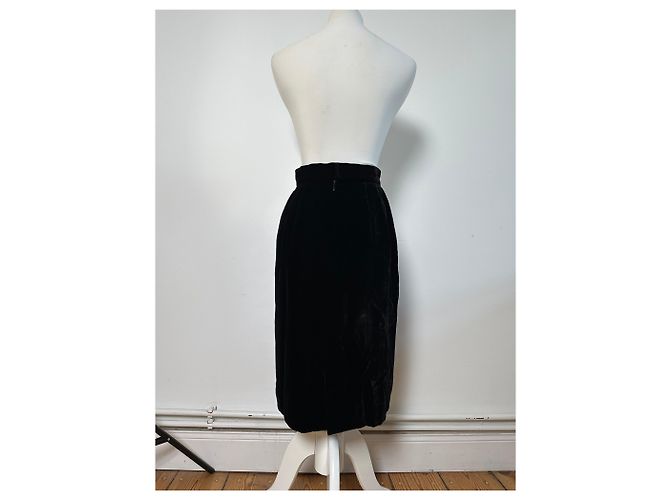 Gonna di velluto vintage Dior Nera c. anni 2000 M Nero - vista 12
