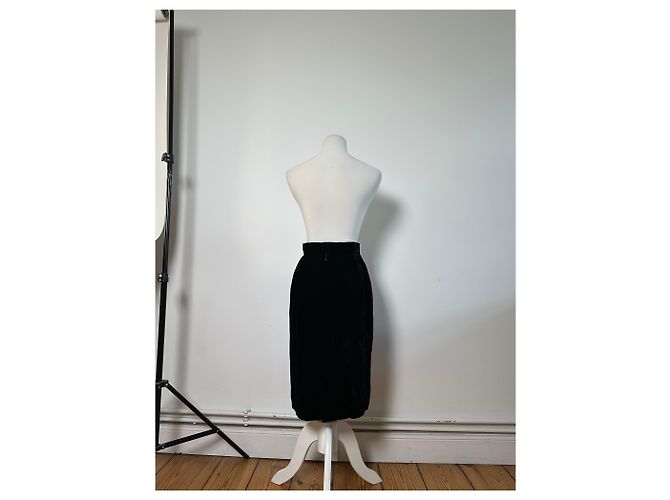 Gonna di velluto vintage Dior Nera c. anni 2000 M Nero - vista 3