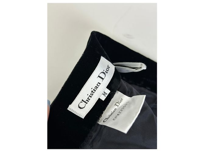 Gonna di velluto vintage Dior Nera c. anni 2000 M Nero - vista 4