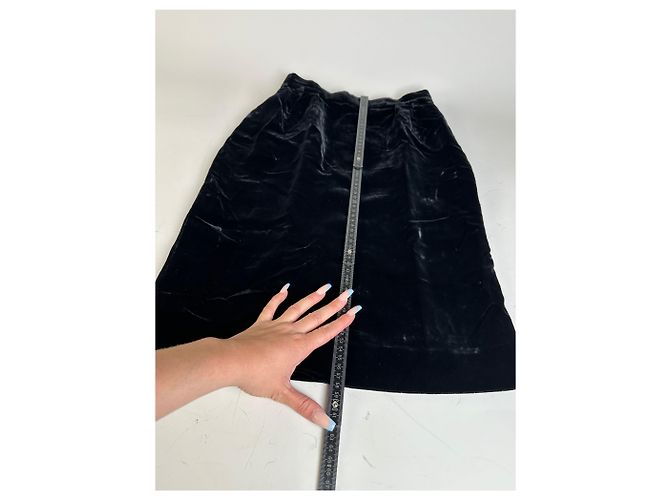 Gonna di velluto vintage Dior Nera c. anni 2000 M Nero - vista 6