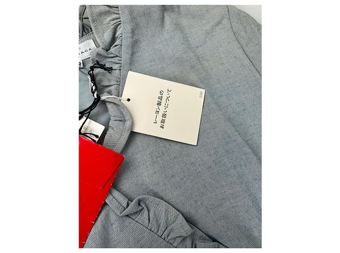 Vintage Balenciaga Baumwoll-Stretch-Kleid Hellblau M - Ansicht 7
