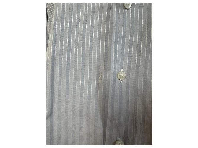 Camicia in cotone vintage Dior da uomo azzurro bianco L Blu - vista 5