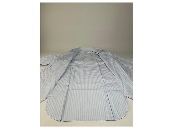 Camicia in cotone vintage Dior da uomo azzurro bianco L Blu - vista 9
