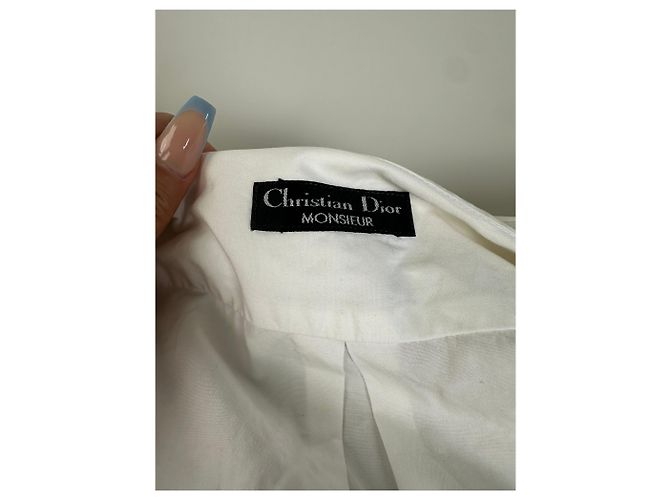 Camicia Vintage Dior in misto cotone da uomo Bianco XL - vista 4