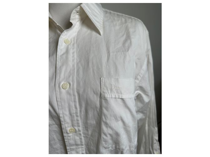 Camicia Vintage Dior in misto cotone da uomo Bianco XL - vista 9