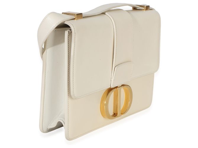 Borsa a patta 30 Montaigne in vitello liscio bianco Christian Dior - vista 4