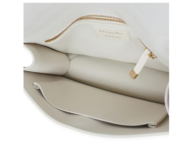 Borsa a patta 30 Montaigne in vitello liscio bianco Christian Dior - vista 5