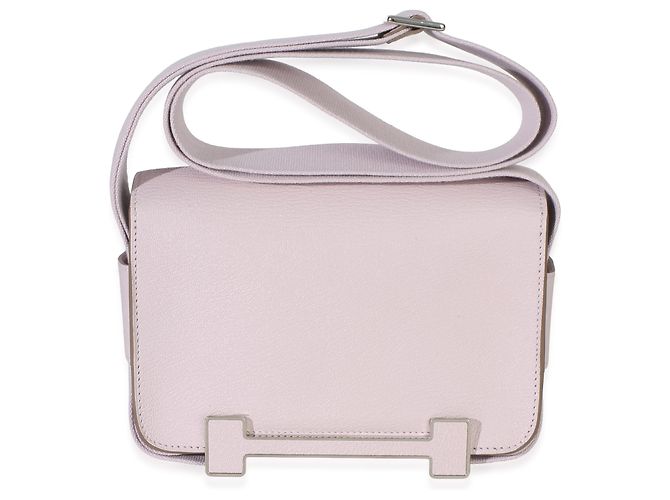 Hermès Mauve Pale Chai Verso Chevre Mysore Geta PHW Rosa - vista 2