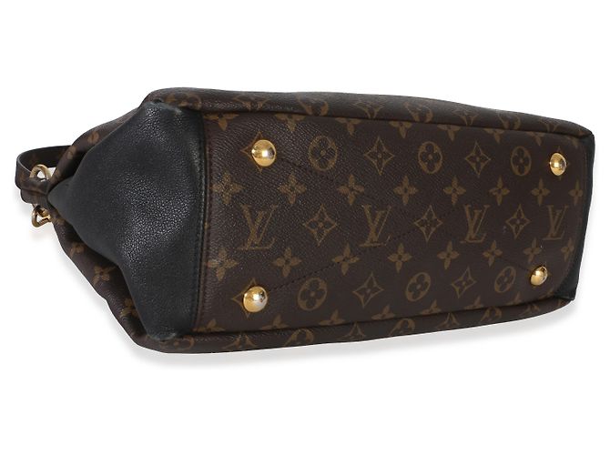 Louis Vuitton Black Monogram Canvas Pallas Tote MM Marrone - vista 7