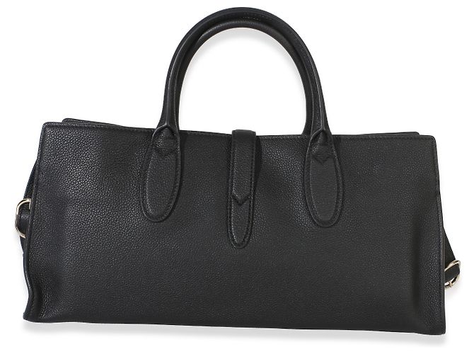 Borsa Tote Jackie Medium in pelle di vitello martellata nera Gucci Nero - vista 2