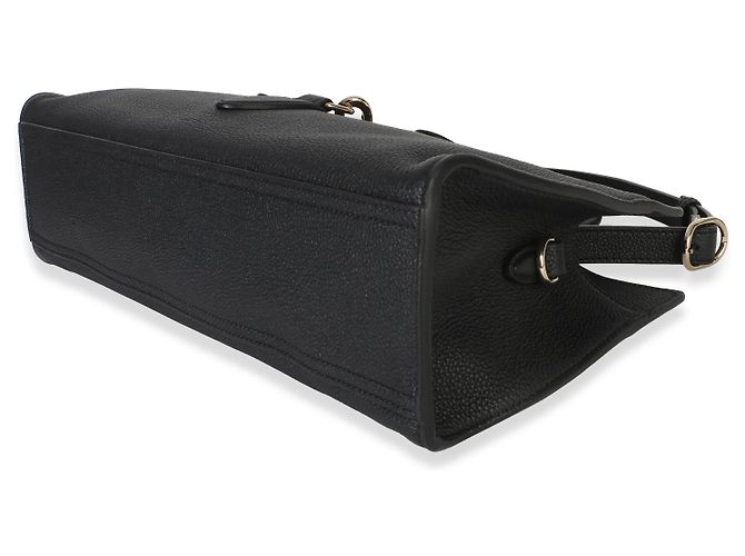 Borsa Tote Jackie Medium in pelle di vitello martellata nera Gucci Nero - vista 6