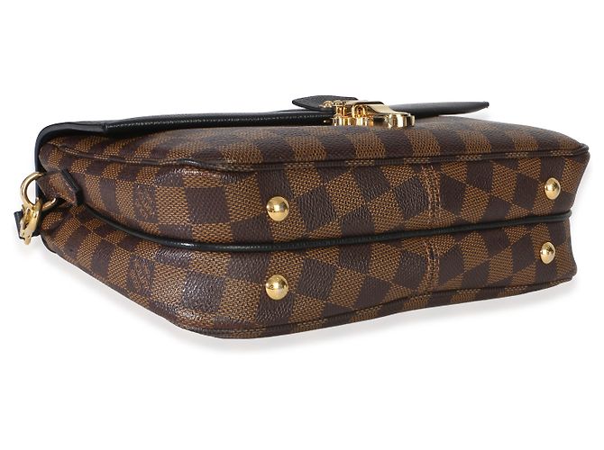 Louis Vuitton Black Damier Ebene Canvas Clapton PM Marrone Nero - vista 7