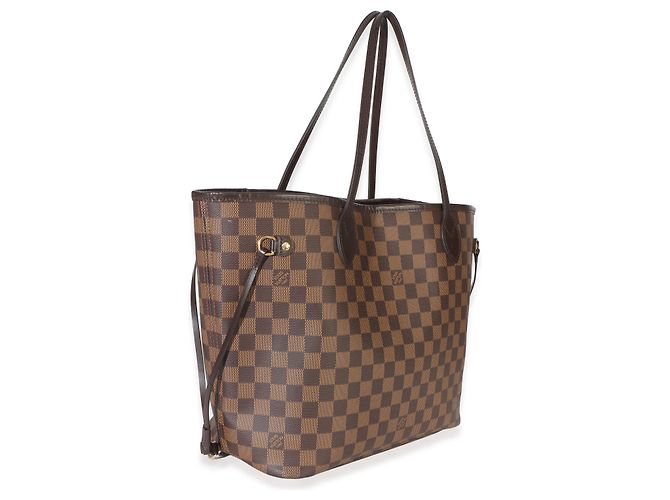 Louis Vuitton Damier Ebene Canvas Neverfull MM Castaño - vista 4