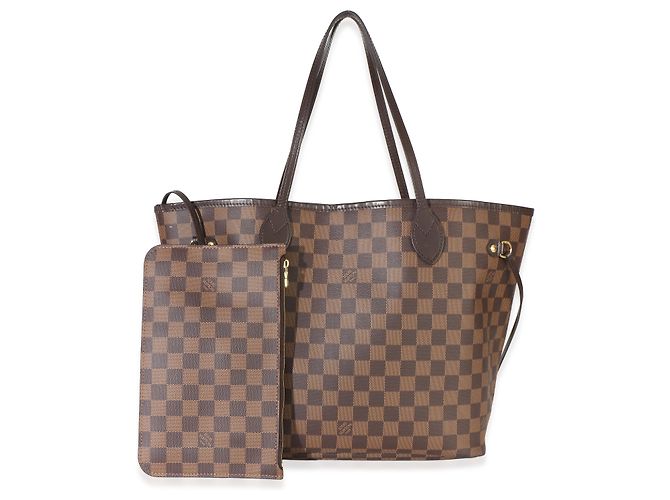 Louis Vuitton Damier Ebene Canvas Neverfull MM Castaño - vista 8