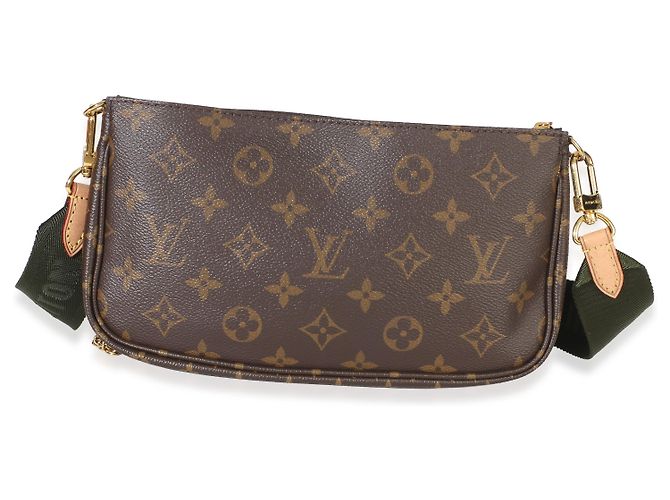 Louis Vuitton Khaki Monogram Canvas Multi Pochette Accessoires Marrone - vista 2