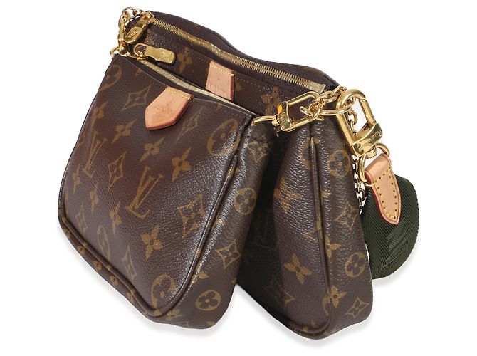 Louis Vuitton Khaki Monogram Canvas Multi Pochette Accessoires Marrone - vista 3