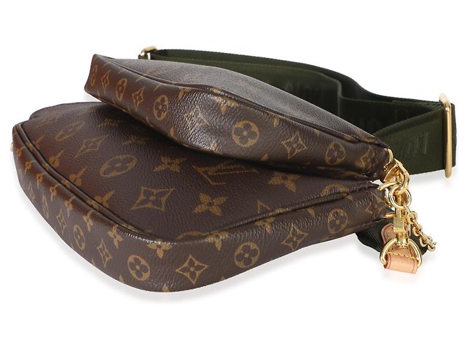 Louis Vuitton Khaki Monogram Canvas Multi Pochette Accessoires Marrone - vista 6