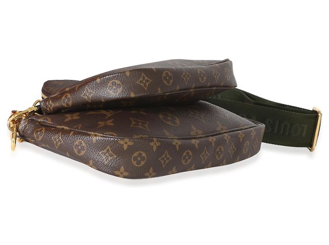 Louis Vuitton Khaki Monogram Canvas Multi Pochette Accessoires Marrone - vista 7
