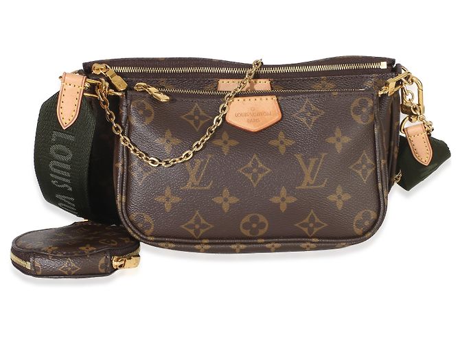 Louis Vuitton Khaki Monogram Canvas Multi Pochette Accessoires Marrone - vista 8